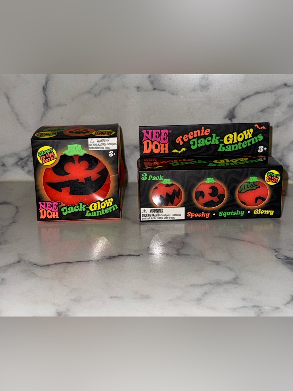 Rare Nee Doh Lot of 2 Halloween - Teenies and a Jack
